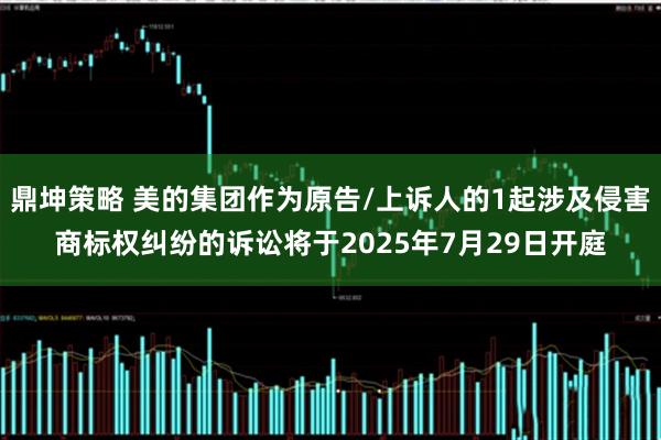 鼎坤策略 美的集团作为原告/上诉人的1起涉及侵害商标权纠纷的诉讼将于2025年7月29日开庭
